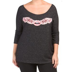 Melissa Masse Plus Hacci Oversized Knit Top 1X